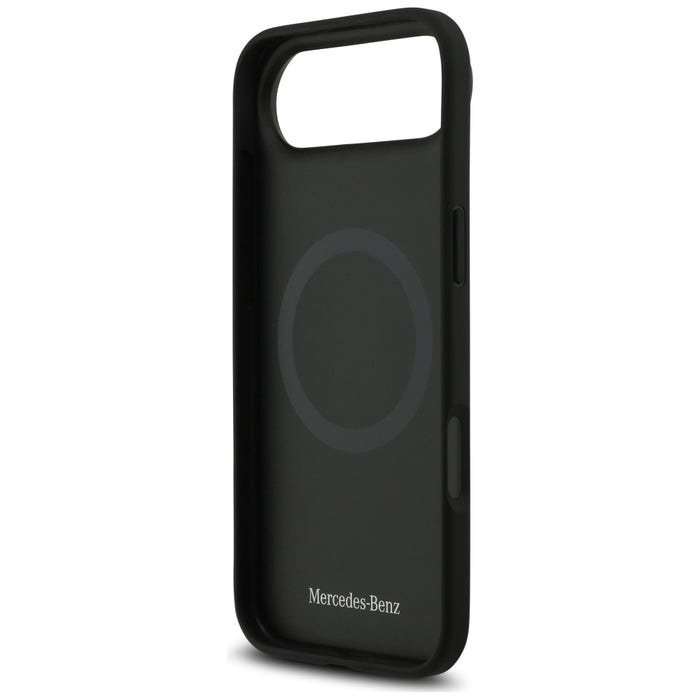 Mercedes Leather Large Laurel Leave MagSafe case for iPhone Air - black
