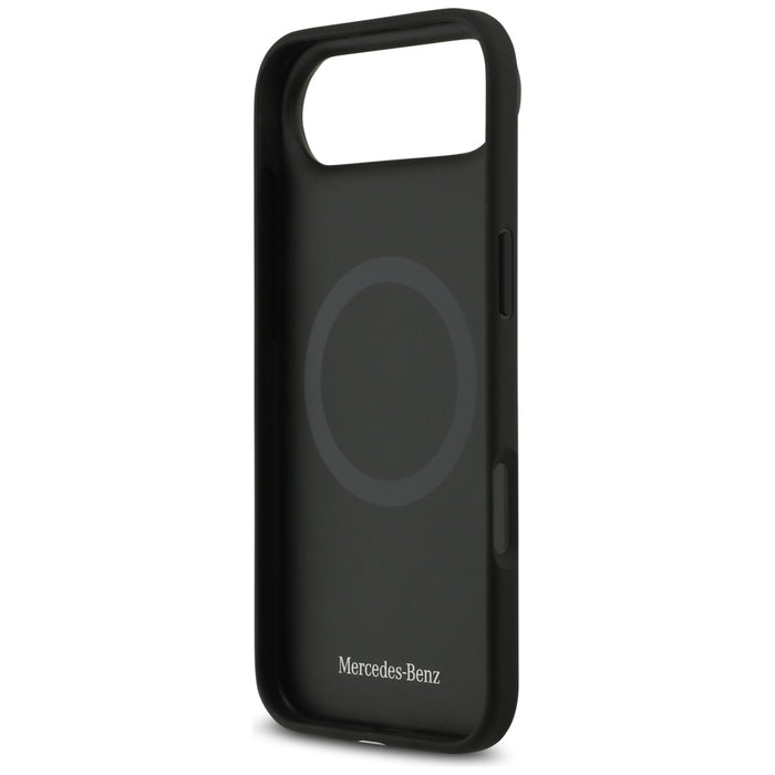 Mercedes Leather Vintage Logo MagSafe Case for iPhone Air - Black