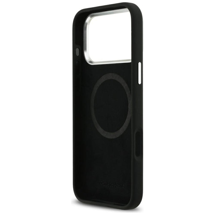 Mercedes Silicone Vintage Logo MagSafe Case for iPhone 17 Pro Max - Black