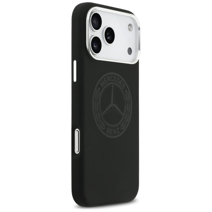 Mercedes Silicone Vintage Logo MagSafe Case for iPhone 17 Pro Max - Black