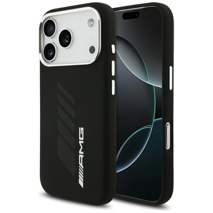 AMG Silicone Oversize Rhombs MagSafe Case for iPhone 17 Pro - Black