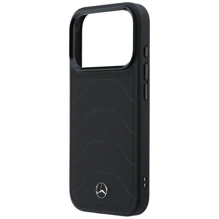 Mercedes Leather Mesh with Bow Line MagSafe Case for iPhone 17 Pro Max - Black