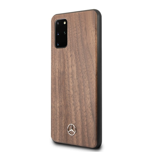 Mercedes Wood Line Walnut Case for Samsung Galaxy S20+ - Brown