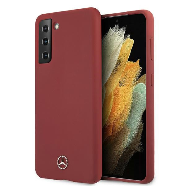 Mercedes Silicone Line Case for Samsung Galaxy S21+ - Red