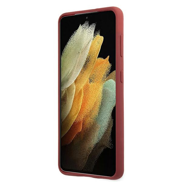 Mercedes Silicone Line Case for Samsung Galaxy S21 - Red