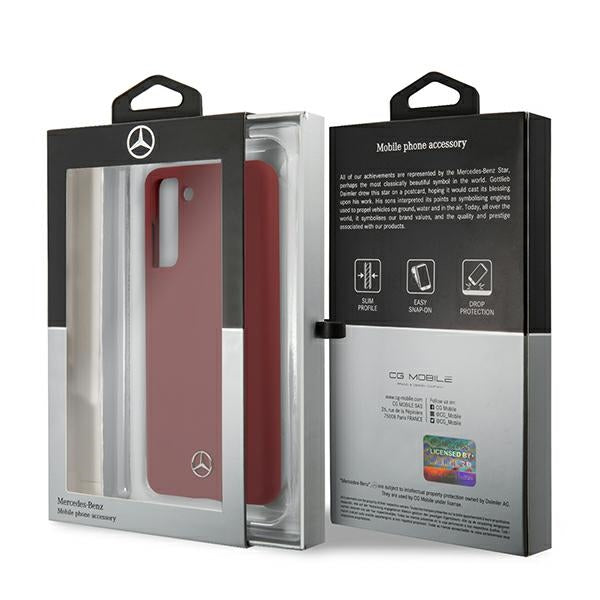 Mercedes Silicone Line Case for Samsung Galaxy S21 - Red