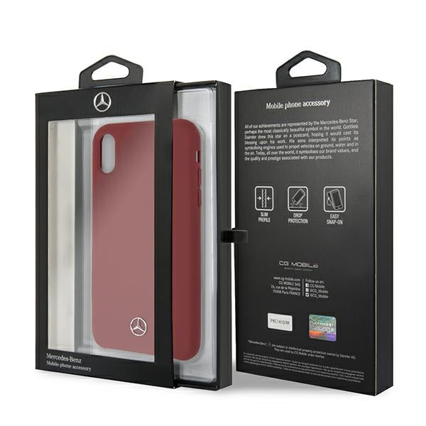 Mercedes Silicone Line iPhone Xr Case - Red