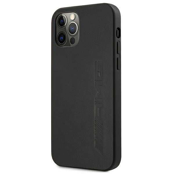 AMG Leather Hot Stamped Case for iPhone 12 Pro Max - Black