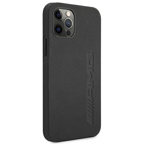AMG Leather Hot Stamped Case for iPhone 12 Pro Max - Black