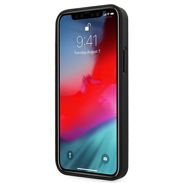 AMG Leather Debossed Lines case for iPhone 12 mini - black