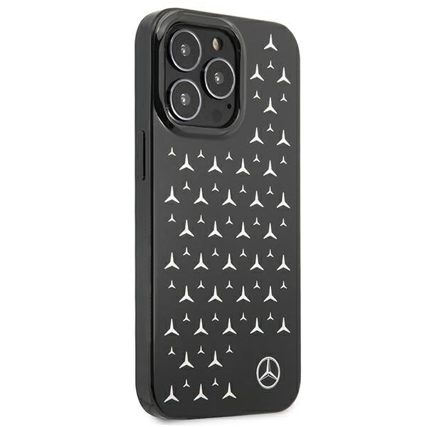 Mercedes Silver Stars Pattern Case for iPhone 13 Pro / iPhone 13 - Black