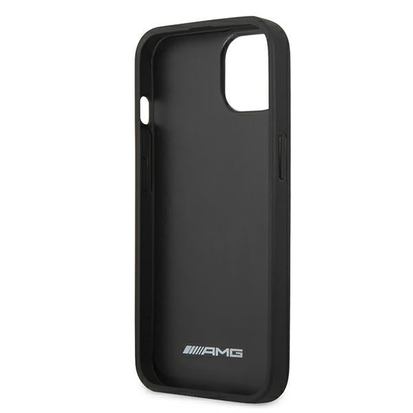 AMG Leather Debossed Lines case for iPhone 13 mini - black