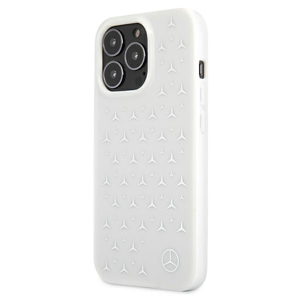 Mercedes Silver Stars Pattern Case for iPhone 13 Pro / iPhone 13 - White