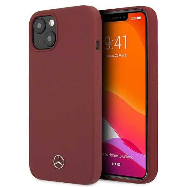 Mercedes Silicone Line Case for iPhone 13 mini - Red