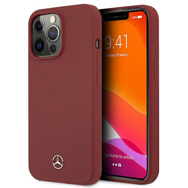 Mercedes Silicone Line Case for iPhone 13 Pro Max - Red