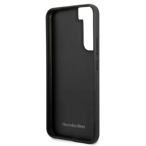 Mercedes Leather Stars Pattern Case for Samsung Galaxy S22+ - Black