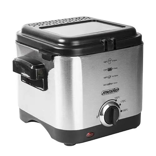 Mesko Home MS 4910 fryer Single 1.5 L Stand-alone 900 W Deep fryer Black Satin steel - FryersAGD-FRY<<<Home Appliance