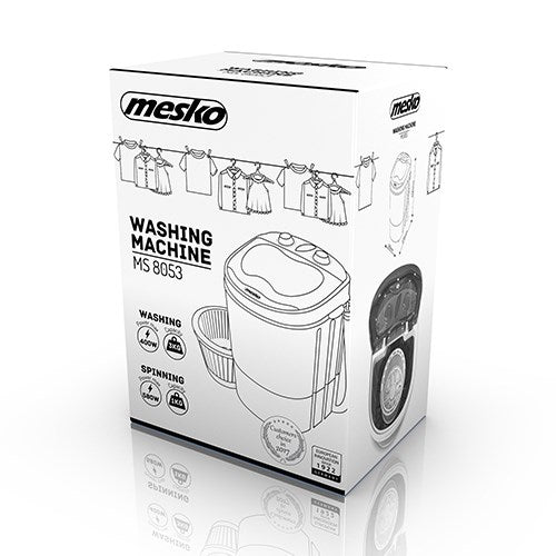 Mesko Home MS 8053 washing machine Top-load 3 kg Blue White - Freestanding washing machinesAGD-PRW<<<Home Appliance