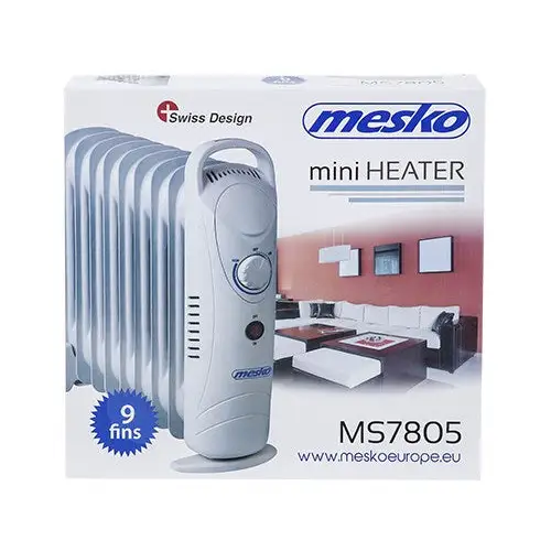 Mesko Home MS7805 Indoor White 1000 W Oil electric space heater - Oil radiatorsAGD-GRO<<<Home Appliance