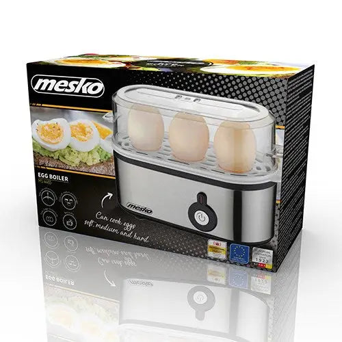 Mesko MS 4485 egg cooker 3 egg(s) 210 W Black,Silver,Transparent - Egg boilersAGD-JAJ<<<Home Appliance