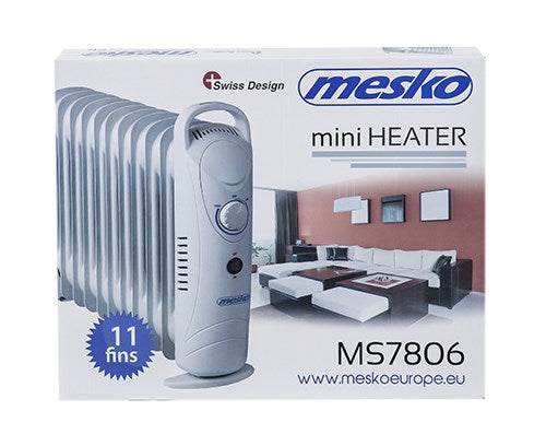 Mesko MS 7806 electric space heater Oil electric space heater Indoor White 1200 W