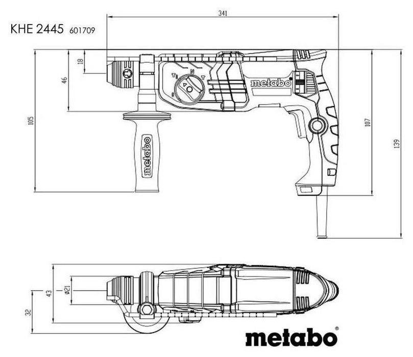 Perforating hammer Metabo 601709500 800 W