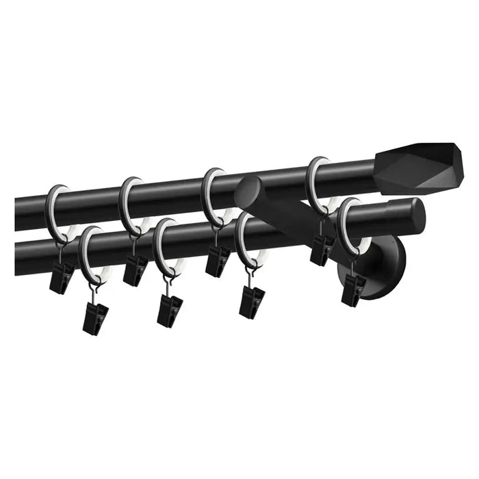 METAL DOUBLE CORNER GARDINIA HEX 200 CM BLACK - Корнизи<<<Корнизи щори и пердета<<<Мебели и интериор<<<Praktiker