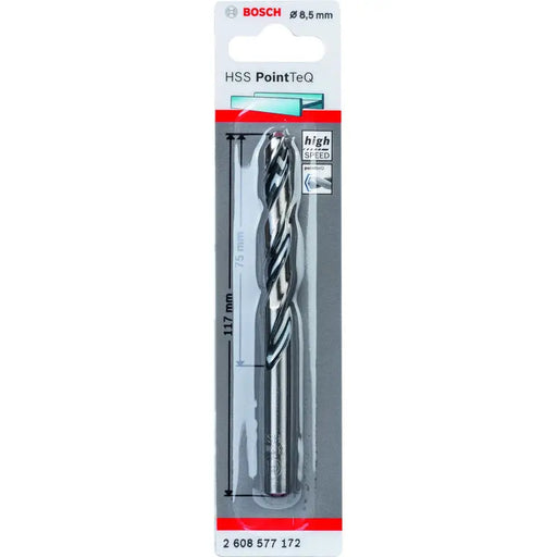 METAL DRILL BOSCH HSS PointTeQ 8.5x75x117 - Свредла<<<Консумативи за електроинструменти<<<Инструменти и
