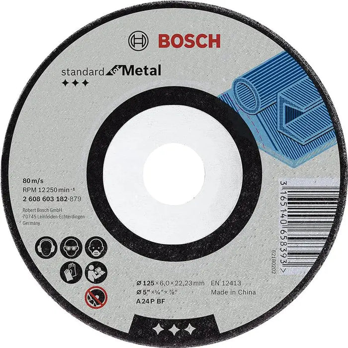 METAL GRINDING DISC BOSCH 125x6x22.23 - Дискове за ъглошлайфи<<<Консумативи за електроинструменти<<<Инструменти и