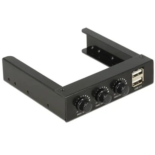 Metal panel 3.5’’ DeLock 2 x USB 2.0 Fan controller - Входно-изходни контролери<<<Компютърни компоненти<<<ValiAPI