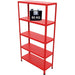 METAL RACK GRIMA 187X100X40 CM. RED - Стелажи<<<Стелажи<<<Мебели и