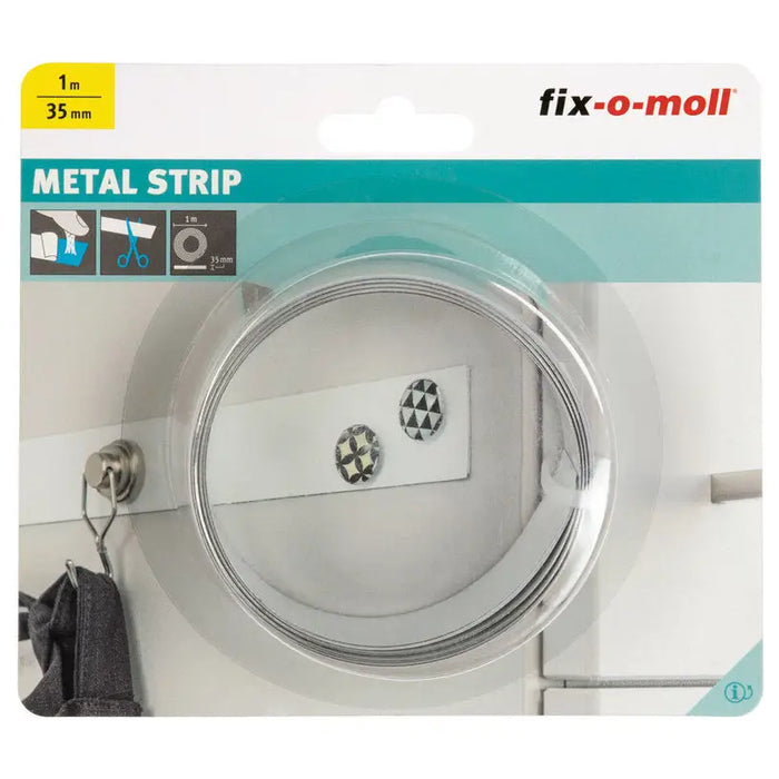 METAL TAPE WHITE 1 M/35 MM FIX-O-MOLL - Магнитни инструменти и аксесоари<<<Ръчни инструменти<<<Инструменти и