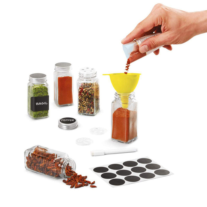 3-LEVEL SHAKE METALTEX CONDIMENT SET