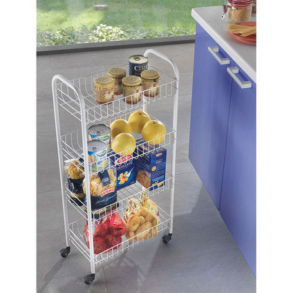 RACK ON WHEELS 4 LEVELS METAL METALTEX PISA