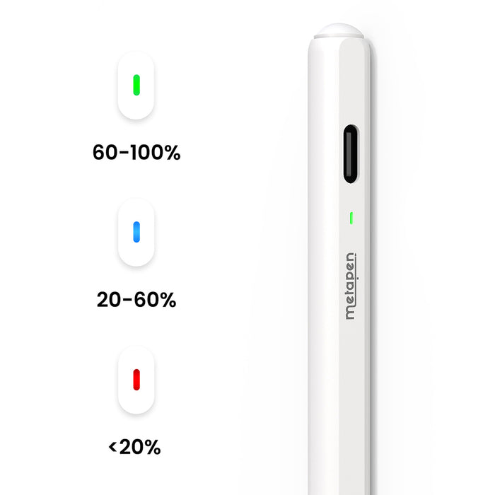 Metapen Pencil Air8 Pro for iPad - White