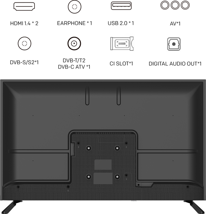 TV METZ 32MTE2000Z, 32"(80 cm), LED TV, HD, Black