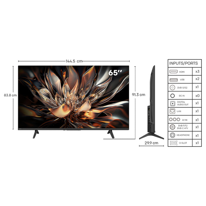 TV METZ 65MNH7000Z 4K Ultra HD QD-Mini LED SMART TV, GOOGLE TV, 65.0 ", 164.0 cm