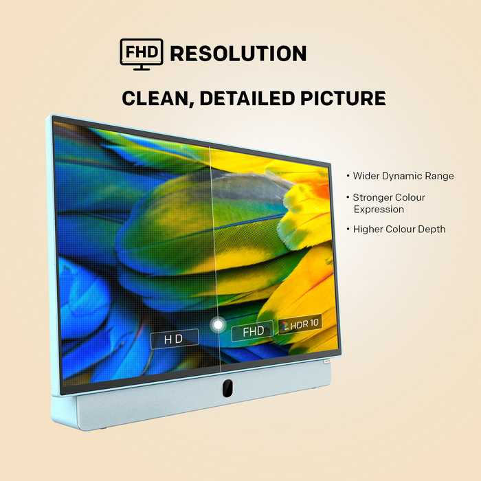 METZ Portable TV 24MPE7000Y 24" LED FHD(1920x1080) GoogleTV, HDR10, blue