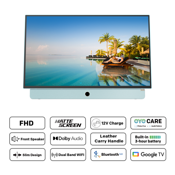 METZ Portable TV 24MPE7000Y 24" LED FHD(1920x1080) GoogleTV, HDR10, blue