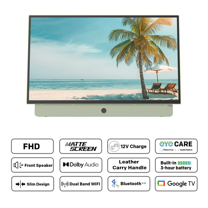 METZ Portable TV 24MPE7200Z 24" LED FHD(1920x1080) GoogleTV, HDR10, green