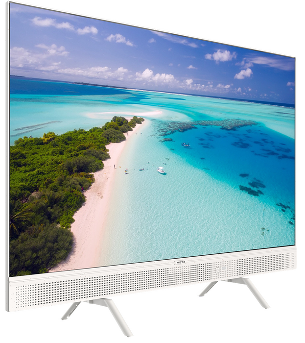 METZ Portable TV 32MQE7100Z, 32" QLED, Google TV, white