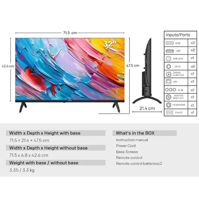 TV Metz 32MQF7000Z, 1366x768 HD Ready, 32 inch, 80 cm, Android, QLED