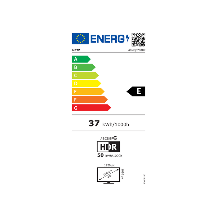 METZ TV 40" 40MQF7000, FHD QLED SMART TV, Google TV, Frameless
