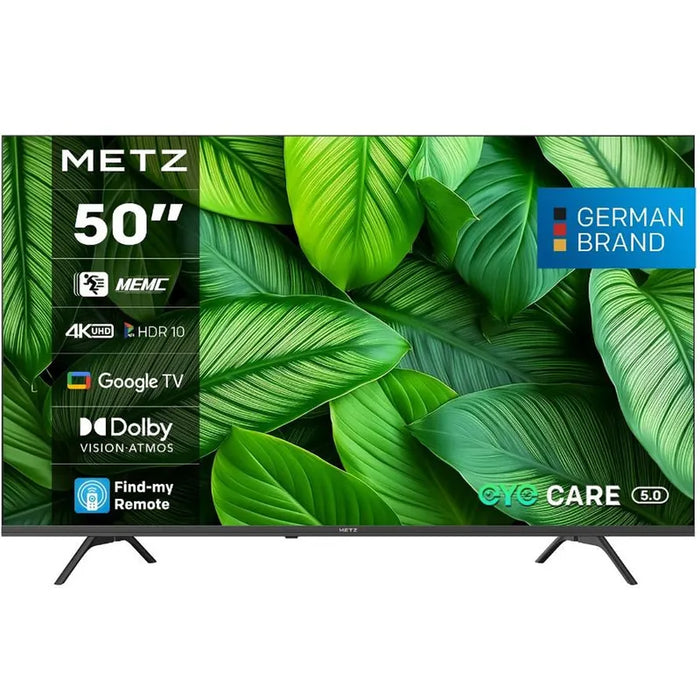 METZ TV 50" UHD LED SMART TV, 4K Ultra HD, Google TV, Frameless
