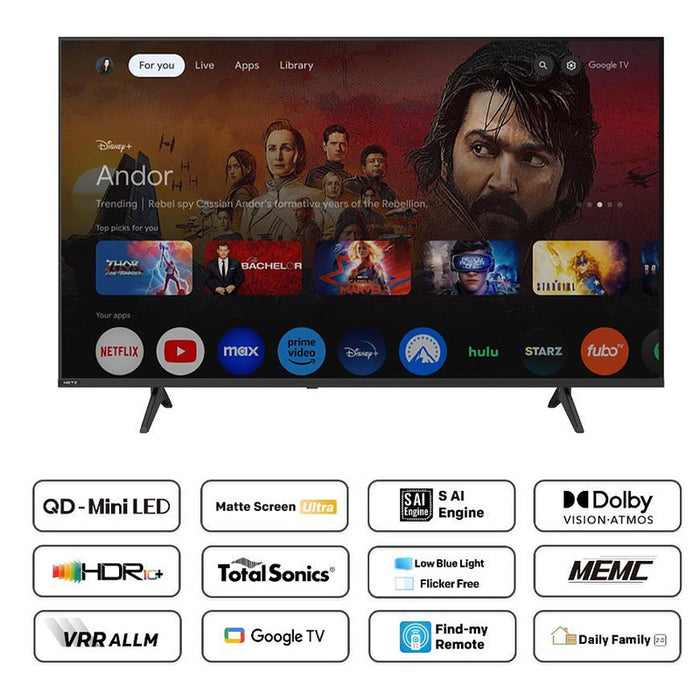 TV Metz 55MNH7000Z , 139 cm, 3840x2160 UHD-4K , 55 inch, Android , Mini LED , Smart TV