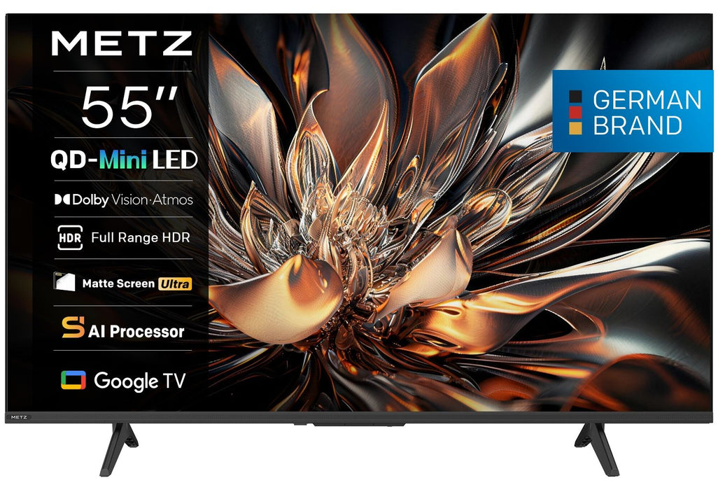 TV METZ 55" 55MNH7000Z UHD 4K QD-Mini LED, Matte Screen Ultra, Google TV, Class E