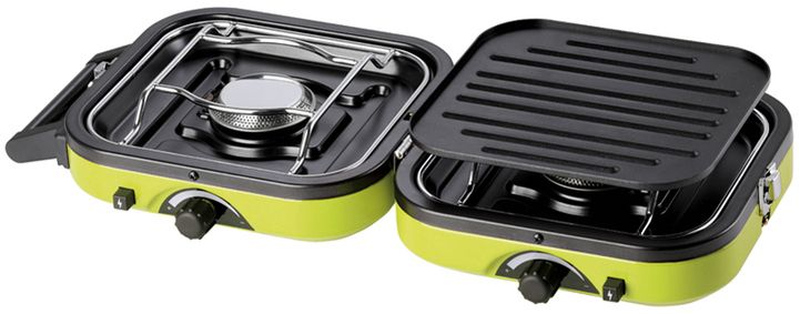 DUAL COMPACT + GRILL double camping stove