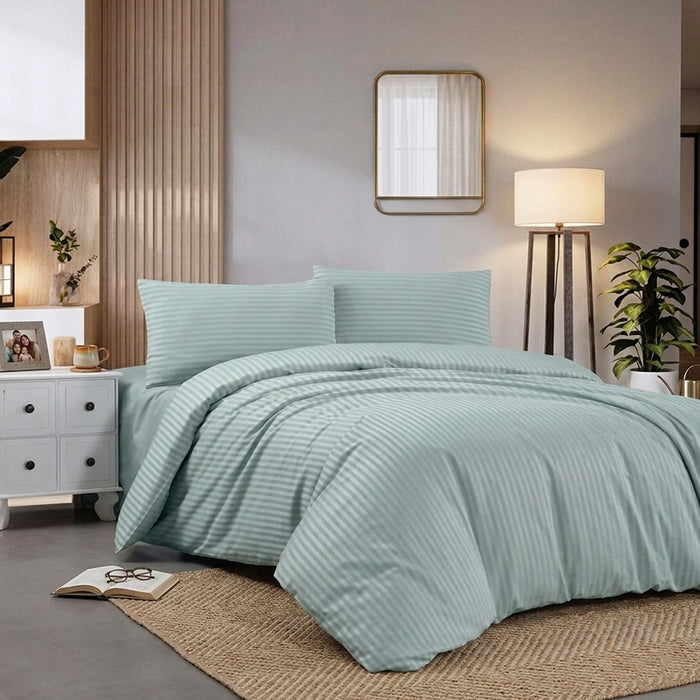 DOUBLE BEDROOM SET 4 PIECES MIABELLA HOME SATIN POLYCOTON MINT
