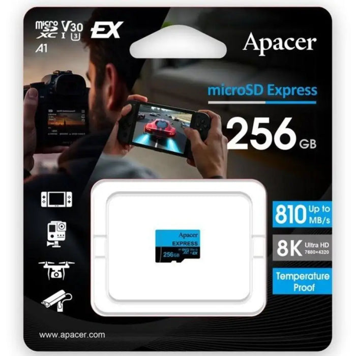 Micro SD Memory Card with Adaptor Apacer UHS-I Clase 10 256 GB - Компютър Мрежи и компоненти<<<Компютри|