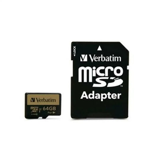 Micro SD Memory Card with Adaptor Verbatim Pro+ 64 GB - Компютър Мрежи и компоненти<<<Компютри|